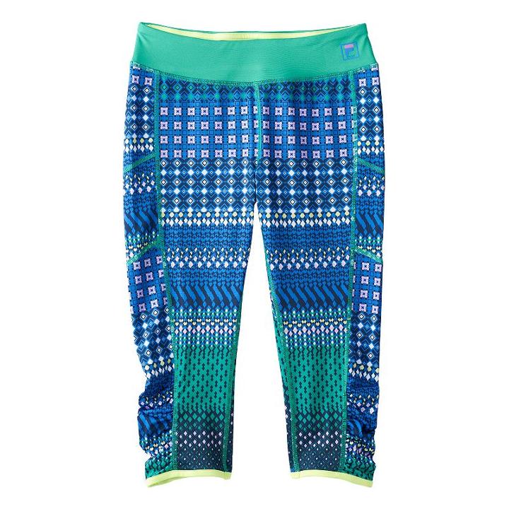 Girls 7-16 Fila Sport&reg; Contrast Printed Capri Leggings, Girl's, Size: S(8), Med Green