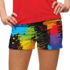 Women's Loudmouth Paint Splatter Golf Mini Short, Size: 10, Black