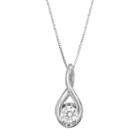 Sirena Collection 14k White Gold 1/4-ct. T.w. Diamond Teardrop Pendant, Women's