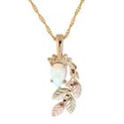 Black Hills Gold Tri-tone Lab-created Opal Pendant Necklace, Women's, Size: 18, White