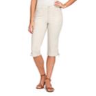 Petite Gloria Vanderbilt Luna Twill Skimmer Capris, Women's, Size: 10 Petite, Brown