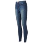 Juniors' Mudd&reg; Flx Stretch High-rise Faded Jean Leggings, Teens, Size: 11, Dark Blue