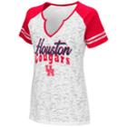 Women's Campus Heritage Houston Cougars Notch-neck Raglan Tee, Size: Medium, White Oth