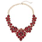 Napier Red Faceted Geometric Statement Necklace, Women's