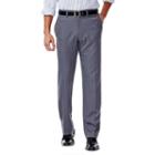 Men's Haggar&reg; Eclo Stria Stretch Slim-fit Flat-front Dress Pants, Size: 38x30, Med Grey