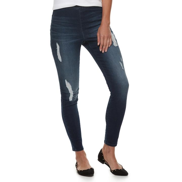 Women's Jennifer Lopez Skinny Jeggings, Size: 14, Med Blue