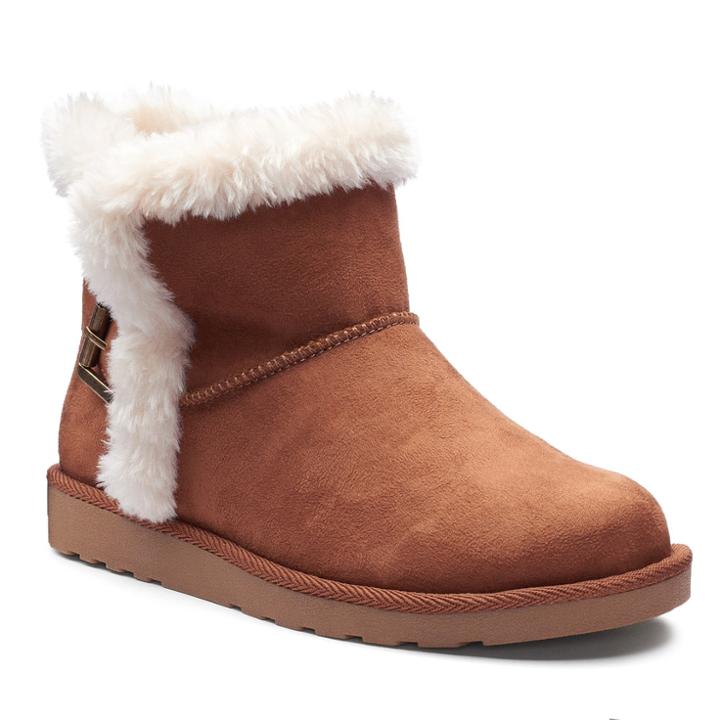 So&reg; Hangout Women's Plush Boots, Size: Medium (8), Brown Oth