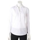 Women's Dana Buchman Poplin Blouse, Size: Small, White