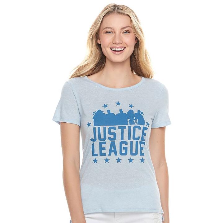 Juniors' Dc Comics Justice League Graphic Tee, Girl's, Size: Medium, Blue Other