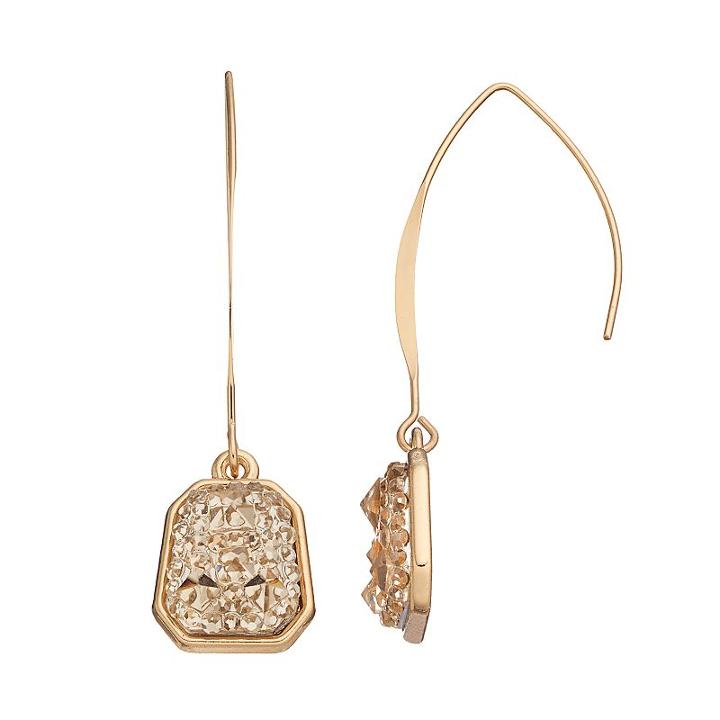 Jennifer Lopez Pave Threader Drop Earrings, Women's, Gold