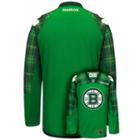 Men's Reebok Boston Bruins Saint Patrick's Day Tartan Plaid Jersey, Size: Small, Green