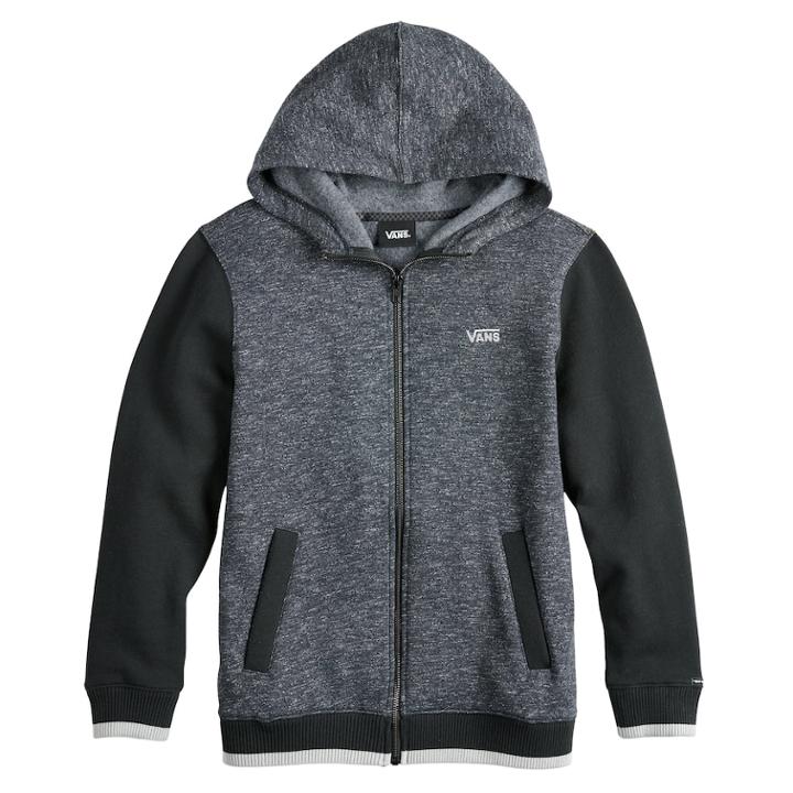 Boys 8-20 Vans Full-zip Hoodie, Size: Xl, Dark Grey