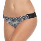 Mix And Match Zigzag Strappy Bikini Bottoms, Size: Medium, Black