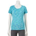 Women's Tek Gear&reg; Space-dyed Performance Tee, Size: Xl, Turquoise/blue (turq/aqua)