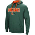 Men's Miami Hurricanes Pullover Fleece Hoodie, Size: Small, Drk Orange