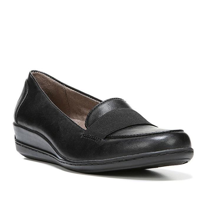 Naturalsoul By Naturalizer Waki Women's Wedge Loafers, Size: Medium (7.5), Black