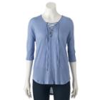Women's French Laundry Dolman High-low Hem Tunic, Size: Large, Turquoise/blue (turq/aqua)