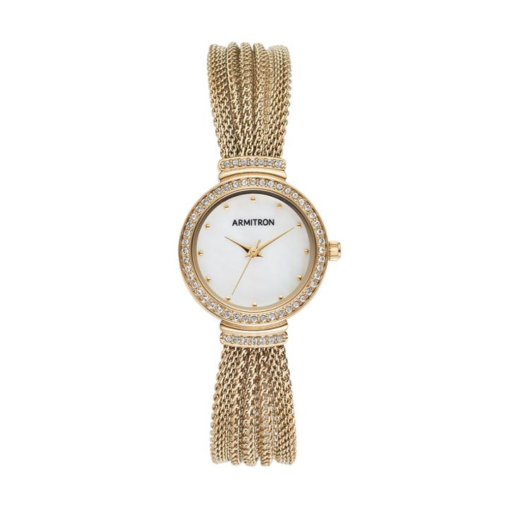 Armitron Women's Crystal Mesh Watch, Size: Small, Yellow