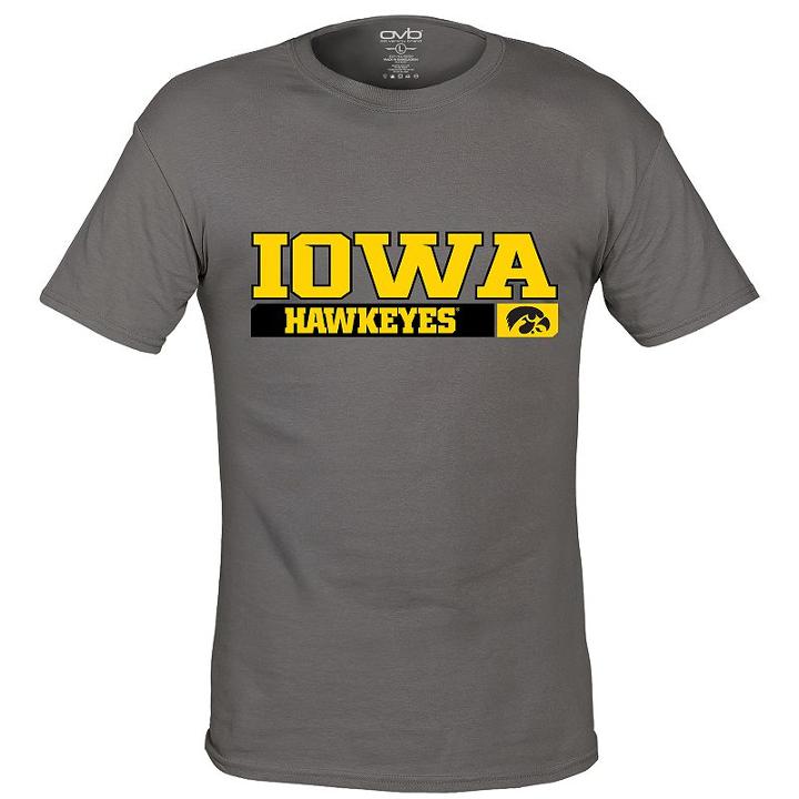 Men's Iowa Hawkeyes Complex Tee, Size: Large, Grey (charcoal)