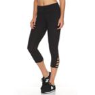 Women's Tek Gear&reg; Lattice Yoga Capris, Size: Xs, Black