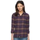 Women's Woolrich Flannel Shirt, Size: Medium, Med Purple
