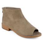 Journee Collection Reya Women's Peep Toe Ankle Boots, Girl's, Size: 8.5, Grey