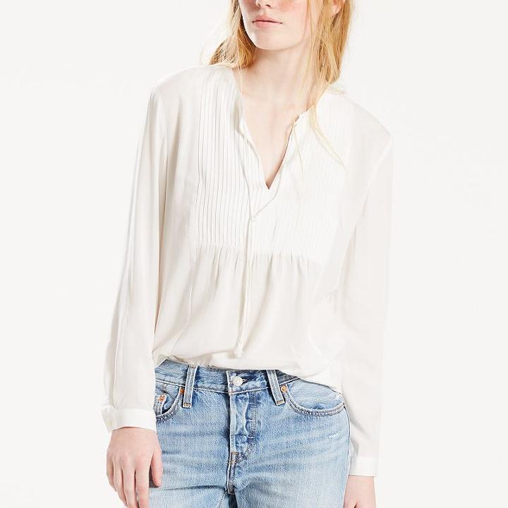 Women's Levi's&reg; Rachel Pintuck Blouse, Size: Xl, White