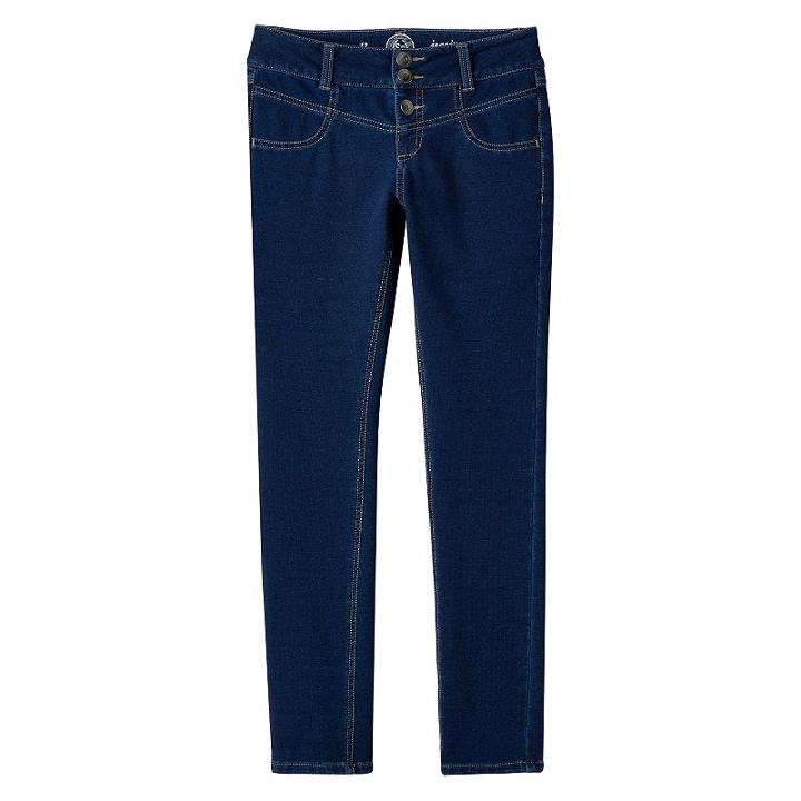 Girls Plus Size So&reg; Perfectly Soft Embroidered Jeggings, Girl's, Size: 18 1/2, Dark Blue