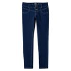Girls Plus Size So&reg; Perfectly Soft Embroidered Jeggings, Girl's, Size: 18 1/2, Dark Blue