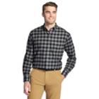 Men's Izod Classic-fit Plaid Flannel Button-down Shirt, Size: Small, Light Grey