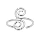 Sterling Summer Scrollwork Toe Ring, Women's, Silver