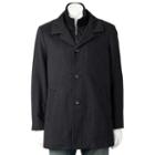 Men's Billy London Slim-fit 34-in. Wool-blend Car Coat, Size: 48 - Regular, Grey (charcoal)
