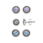 Napier Simulated Crystal Stud Earring Set, Women's, Multicolor