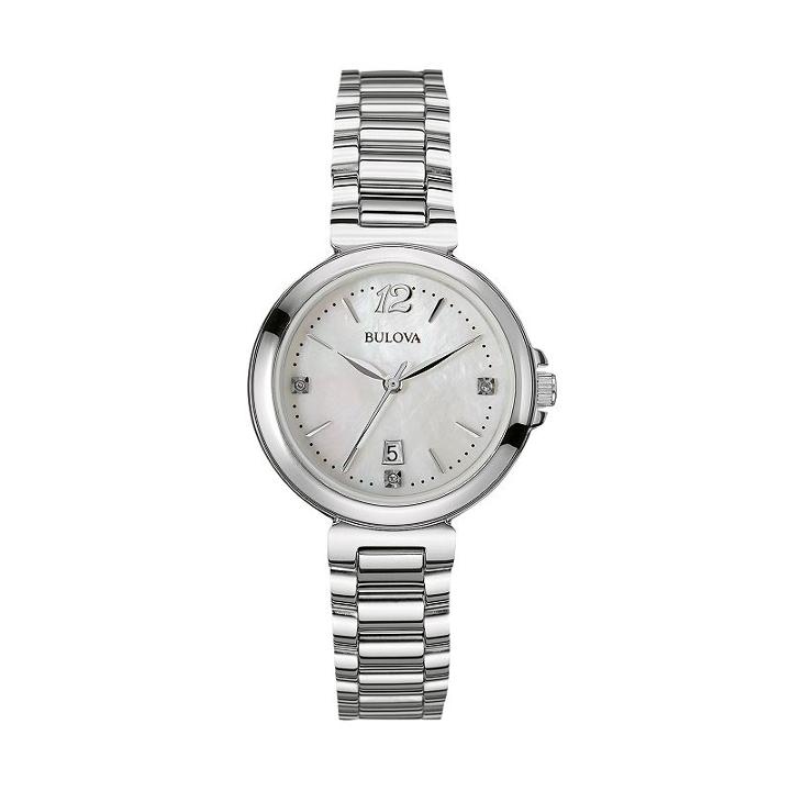 Bulova Women's Diamond Stainless Steel Watch - 96p149, Grey