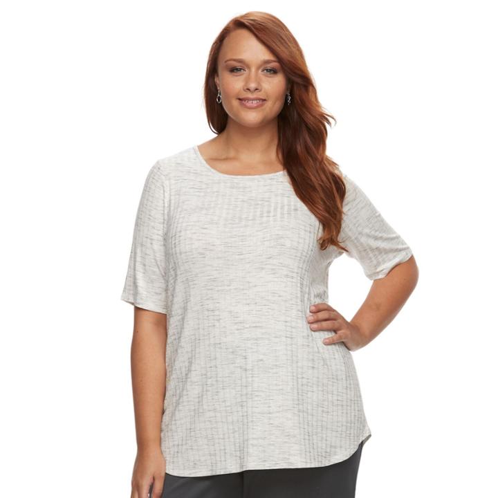 Plus Size Apt. 9&reg; Essential Elbow Sleeve Tee, Women's, Size: 3xl, Natural