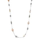 Brown Bead Long Station Necklace, Women's, Brown Oth