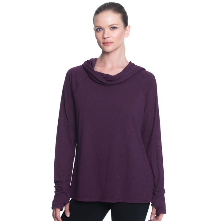 Women's Gaiam Emery Cowl Neck Hood Top, Size: Xl, Grey Other