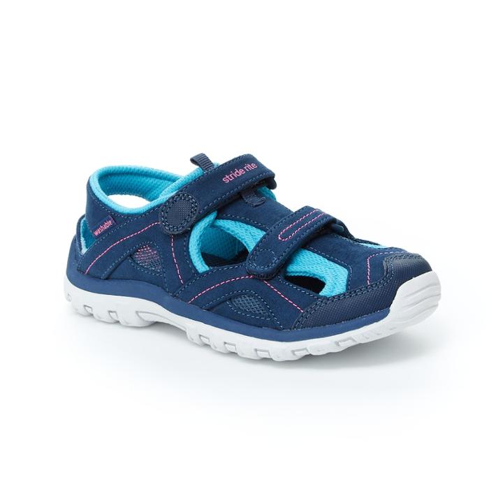 Stride Rite Made 2 Play Jayden Toddler Girls' Shoes, Size: 2 Wide, Blue (navy)