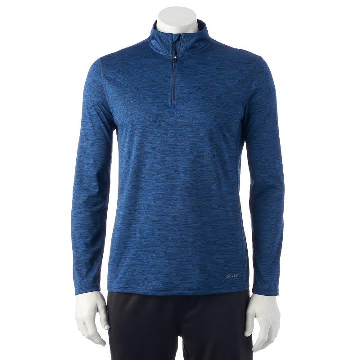 Men's Tek Gear Quarter-zip Top, Size: Xl, Blue (navy)