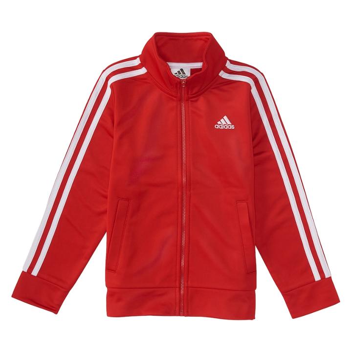 Boys 4-7x Adidas Iconic Tricot Jacket, Size: 7x, Med Red