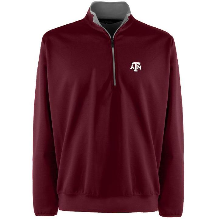 Men's Texas A & M Aggies 1/4-zip Leader Pullover, Size: Xxl, Red