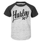 Boys 4-7 Hurley Raglan Logo Graphic Tee, Size: 7, Grey (charcoal)