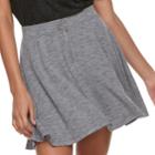 Juniors' So&reg; Zip Front Skater Skirt, Teens, Size: Xl, Grey (charcoal)