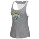Women's Adidas Seattle Sounders Pearl Logo Lace Back Tank Top, Size: Xl, White