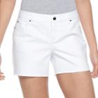 Women's Jennifer Lopez Fray Jean Shorts, Size: 10, White