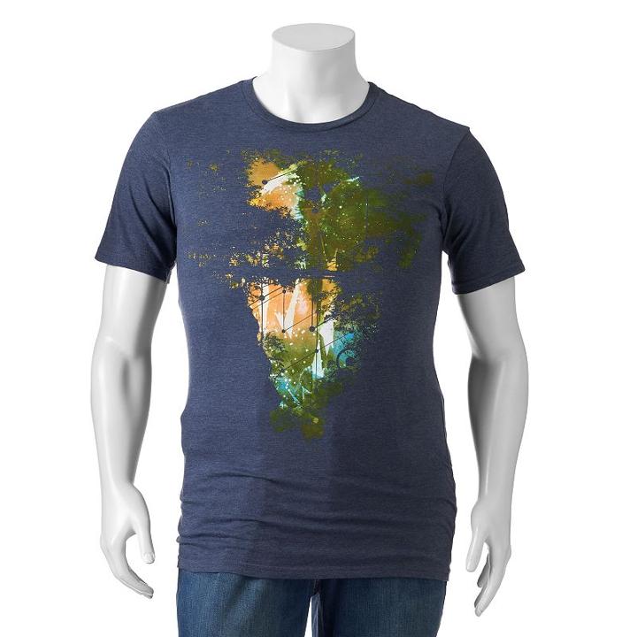 Big & Tall Apt. 9&reg; Sky Bridge Tee, Men's, Size: 4xb, Blue (navy)