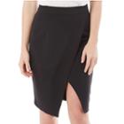 Juniors' Iz Byer California Cross Front Skirt, Girl's, Size: 9, Black