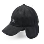 Women's Winter Vibes Lined Ear Flap Baseball Cap, Black