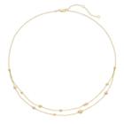 14k Gold Beaded Double Strand Necklace, Women's, Yellow