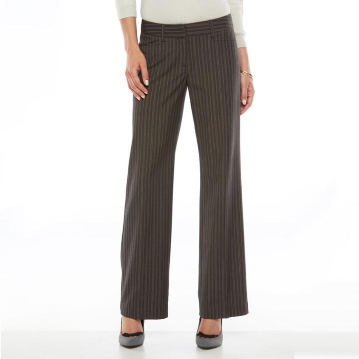 Apt. 9&reg; Modern Fit City Trouser Pants - Women's, Size: 8 Short, Med Brown